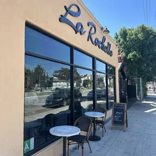 Outside front of cafe