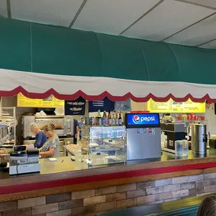 customers in the kitchen