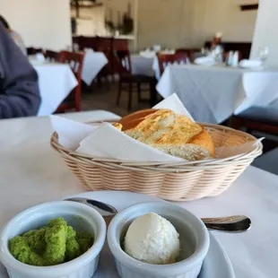 La Ronda - Complimentary warm bread with butter &amp; spicy spread