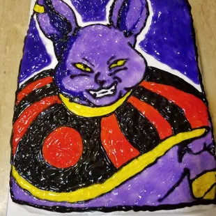 a cake decorated like a bat