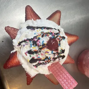  an ice cream sundae
