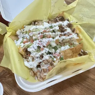 Nachos with chicken