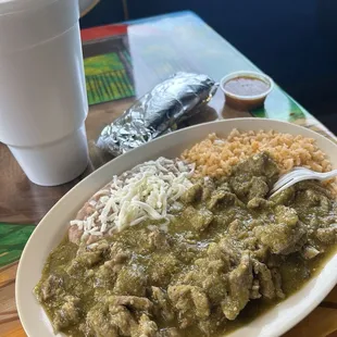 Chili verde combo Friday special