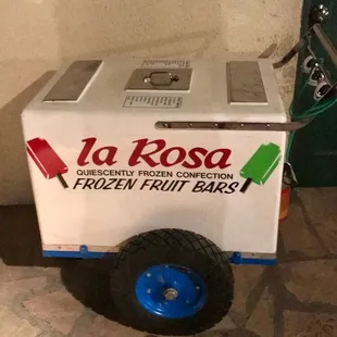 a cart of ice cream