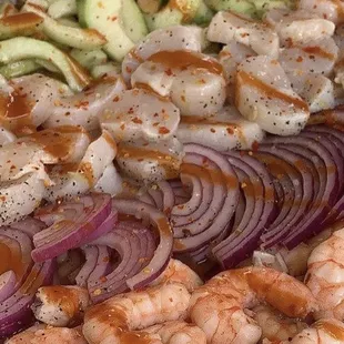 Mariscos muy frescos y un sabor original, bien recomendados