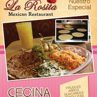 a mexican restaurant menu
