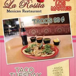 a mexican restaurant menu