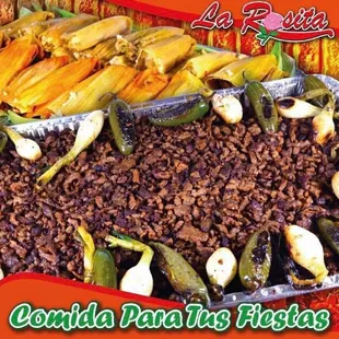 a tray of mexican food