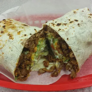 Al pastor on point and not greasy or fatty.
