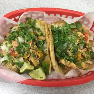 Chicken tacos.  Perfect.