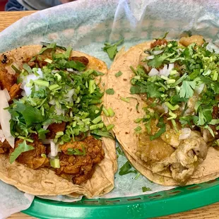 two tacos on a plate
