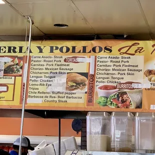 a menu for a mexican restaurant
