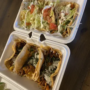 El Pastor and Chicken Tacos