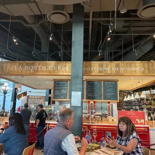 people eating in a restaurant