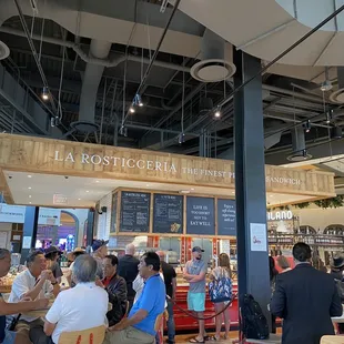 people eating and drinking