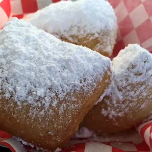 Close-up of the famous beignets.