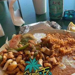 Fajitas de pollo .!!