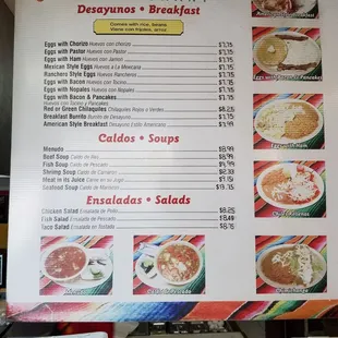 sushi and sashimi, menu