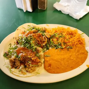 Carne Asada Taco Plate