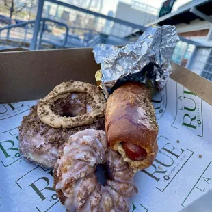 The beef kolache is the size of a hot dog. Quality meat and filling.