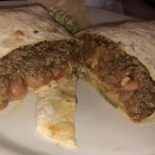 Huge burrito no rice - delicious