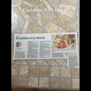 La Rueda's on star telegram! Voted best food diversity between American and Mexican food ! Never disappoints. Come by and try it yourself!!!