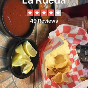 Hot and regular salsa, Thin crispy chips!