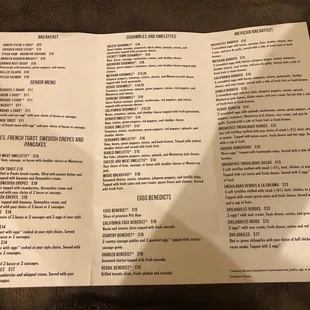 Extensive breakfast side of their menu, I wouldn&apos;t even know where or how to begin.  Alphabetically maybe? LOL