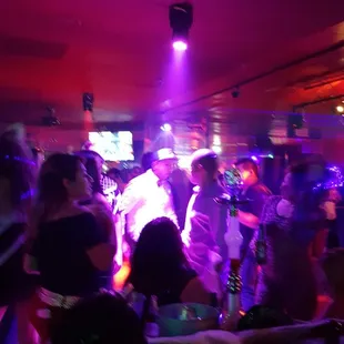 a group of people dancing