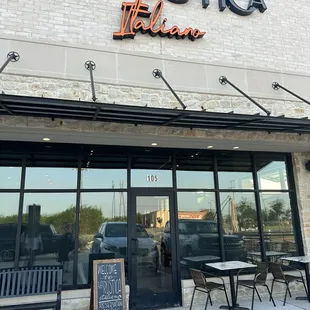 Outside (dog friendly patio!!!)