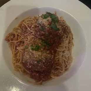 Spaghetti and Meatballs. My wife loved it!