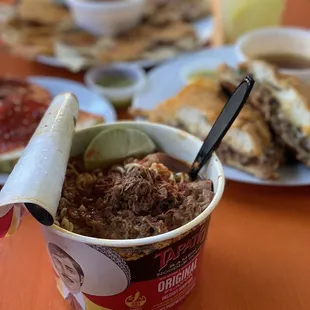 a bowl of food on a table