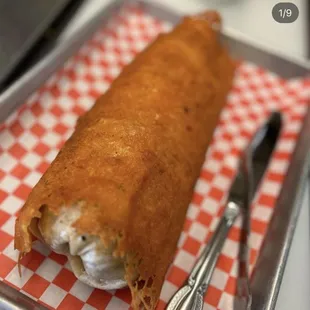 Cheese skirt burrito with hot Cheeto