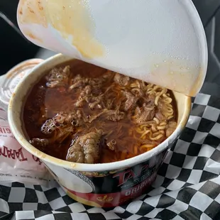 Ramen Birria!!! 5 stars!!! Pair perfect if you eat it with their quesabirriapizza!!!