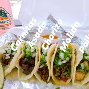 Variety tacos