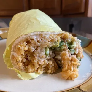 Machaca burrito without the meat.