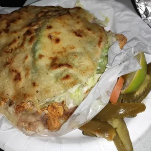 The chicken torta! This thing is bigger than a Whataburger!