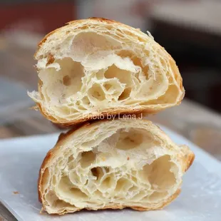 Inside of French Croissant ($4.70) - pretty good, slightly on the sweeter side. I preferred the breads to the viennoiseries