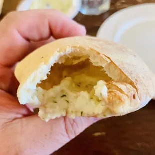 a half eaten sandwich