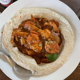 Hommus w/ Chicken Ghallaba (small!)