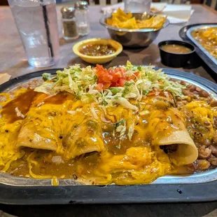4 ground beef enchiladas, Christmas