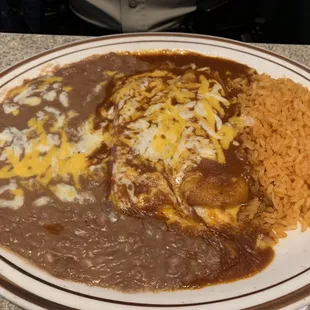 Cheese enchilada combo