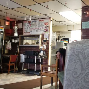 the inside of a restaurant