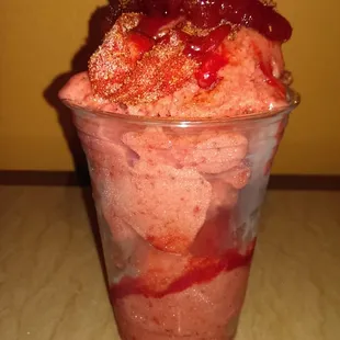 a smoothie in a plastic cup
