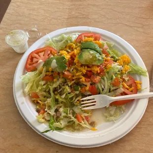 a plate of salad