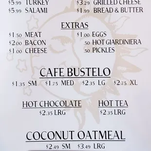 Updated menu 05-2020