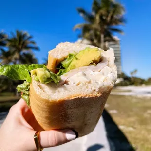 Turkey &amp; Brie with avocado, lettuce and tomato