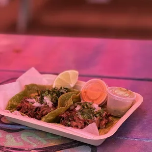 a plate of food on a table