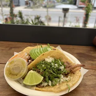 Barbacoa and Benito tacos.