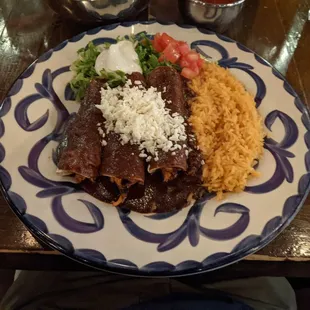 Mole Chicken Enchiladas